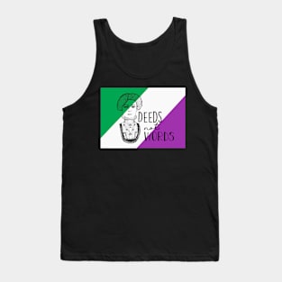 Deeds Not Words Suffragette Design On Back (Clothing) Tank Top